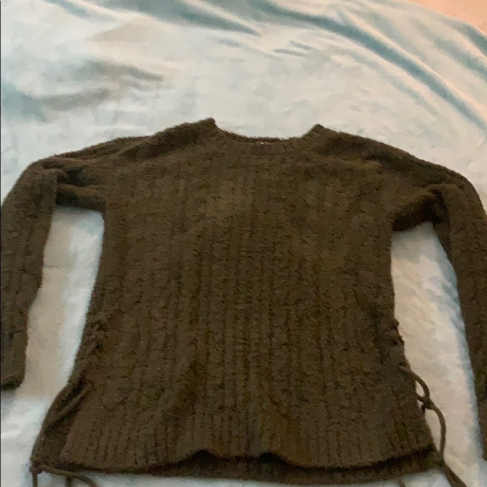 Fluffy Green Sweater